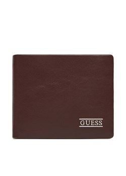 Portfel męski Guess SMNEBR LEA20 Brązowy ze sklepu eobuwie.pl w kategorii Portfele męskie - zdjęcie 184635030