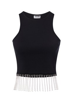 Noisy May Top damski - NMMaya Kobiety Bawełna czarny jednolity ze sklepu vangraaf w kategorii Bluzki damskie - zdjęcie 184635704