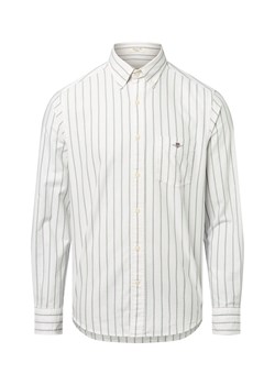 Gant Męska koszula casual Mężczyźni Regular Fit Bawełna écru w paski ze sklepu vangraaf w kategorii Koszule męskie - zdjęcie 184635710