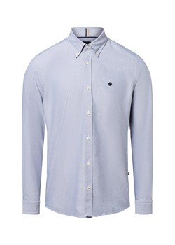 BOSS Męska koszula casual - Roan Mężczyźni Slim Fit Bawełna granatowy marmurkowy ze sklepu vangraaf w kategorii Koszule męskie - zdjęcie 184635712