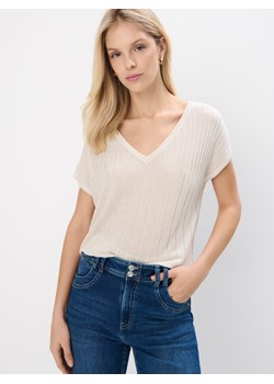 Mohito - Sweter z metalizowaną nitką - kremowy ze sklepu Mohito w kategorii Swetry damskie - zdjęcie 184636401