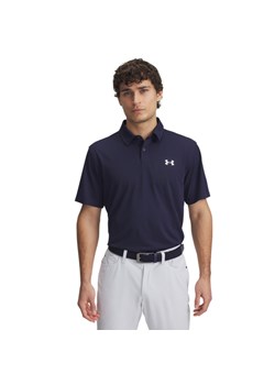 Męska koszulka do golfa Under Armour UA T2G Pique Polo - granatowa ze sklepu Sportstylestory.com w kategorii T-shirty męskie - zdjęcie 184638333