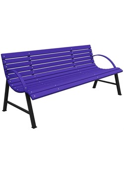 Fioletowa ławka ogrodowa 130 cm - Alexis ze sklepu Edinos.pl w kategorii Ławki ogrodowe - zdjęcie 184639310