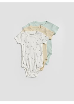 Reserved - Bawełniane body 3 pack - kremowy ze sklepu Reserved w kategorii Odzież dla niemowląt - zdjęcie 184640511