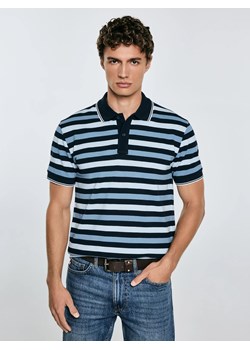 Koszulka męska polo w kolorowe paski Seulir 401 ze sklepu Big Star w kategorii T-shirty męskie - zdjęcie 184642252