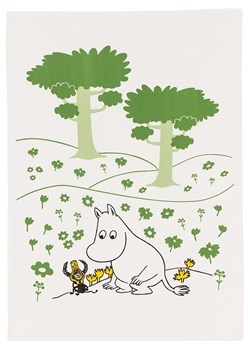 Moomin Ściereczka &quot;Moomintroll&quot; w kolorze zielono-kremowym do naczyń - 70 x 50 cm ze sklepu Limango Polska w kategorii Ścierki kuchenne - zdjęcie 184643160