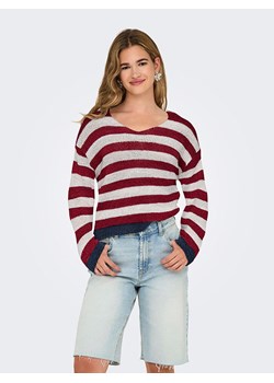 ONLY Sweter w kolorze bordowo-beżowym ze sklepu Limango Polska w kategorii Swetry damskie - zdjęcie 184643651