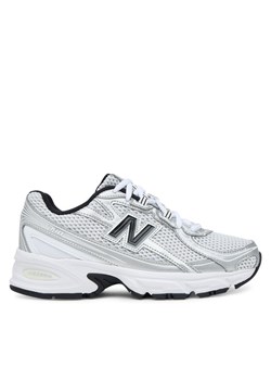 Sneakersy New Balance GR740NW Szary ze sklepu eobuwie.pl w kategorii Buty sportowe dziecięce - zdjęcie 184643863