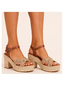 Sandały damskie na koturnie i platformie Espadryle /F9-3 17912 G287/ ze sklepu Pantofelek24.pl w kategorii Espadryle damskie - zdjęcie 184645851