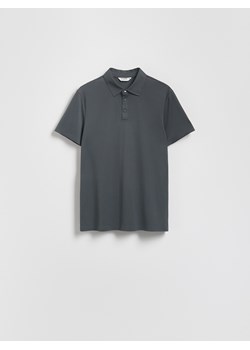 Reserved - Koszulka polo slim - ciemnoszary ze sklepu Reserved w kategorii T-shirty męskie - zdjęcie 184645960