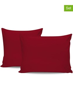 Colourful Cotton Poszewki renforcè (2 szt.) w kolorze bordowym na poduszkę ze sklepu Limango Polska w kategorii Poduszki dekoracyjne - zdjęcie 184646141