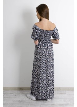 SUKIENKA MAXI W KWIATY - CZARNA ze sklepu olika.com.pl w kategorii Sukienki - zdjęcie 184646943