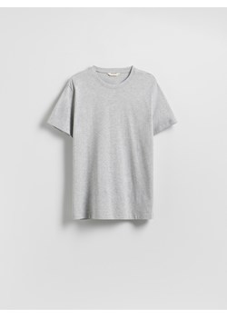 Reserved - Bawełniany t-shirt regular - jasnoszary ze sklepu Reserved w kategorii T-shirty męskie - zdjęcie 184647304