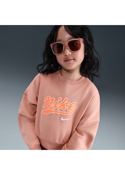 Bluza dresowa z dzianiny o skróconym kroju dla dużych dzieci (dziewcząt) Nike Sportswear - Różowy ze sklepu Nike poland w kategorii Bluzy damskie - zdjęcie 184647704