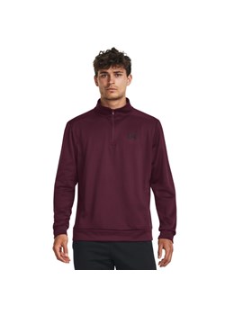Męska bluza treningowa UNDER ARMOUR UA Armour Fleece 1/4 Zip - bordowy ze sklepu Sportstylestory.com w kategorii Bluzy męskie - zdjęcie 184648051