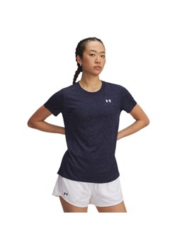 Damska koszulka treningowa Under Armour Tech SSC- Twist - granatowa - id: 309875 - marki Under Armour - 184648081 Damska koszulka treningowa Under Armour Tech SSC- Twist - granatowa ze sklepu Sportstylestory.com w kategorii Bluzki damskie - zdjęcie 184648081