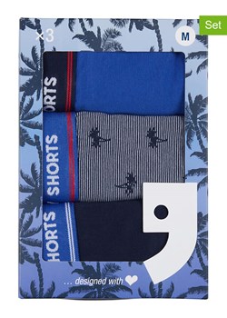 Happy Shorts Bokserki (3 pary) w kolorze granatowo-niebiesko-szarym ze sklepu Limango Polska w kategorii Majtki męskie - zdjęcie 184651504