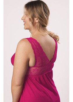 Mefemi damska koszulka nocna plus size Agnese, Kolor różowy, Rozmiar L, Mefemi ze sklepu Intymna w kategorii Koszule nocne - zdjęcie 184651573