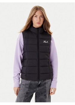 KARL LAGERFELD Bezrękawnik A1W15048 Czarny Regular Fit ze sklepu MODIVO w kategorii Kamizelki damskie - zdjęcie 184653553