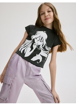 Reserved - T-shirt Winx Club - czarny ze sklepu Reserved w kategorii Bluzki dziewczęce - zdjęcie 184655041