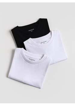 Reserved - Bawełniany t-shirt 3 pack - czarny ze sklepu Reserved w kategorii T-shirty chłopięce - zdjęcie 184655384