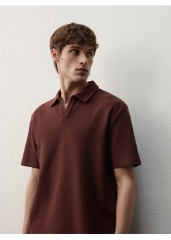 Reserved - Strukturalne polo comfort fit - mahoniowy ze sklepu Reserved w kategorii T-shirty męskie - zdjęcie 184655813