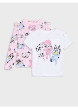 Sinsay - Koszulki z falbanami 2 pack Bluey - kremowy ze sklepu Sinsay w kategorii T-shirty chłopięce - zdjęcie 184656271