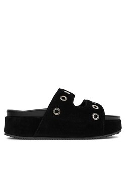 Klapki Inuikii Suede Studs 70103-153 Czarny ze sklepu eobuwie.pl w kategorii Klapki damskie - zdjęcie 184656434