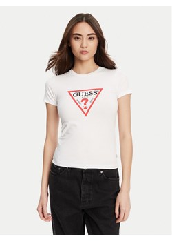 Guess Jeans T-Shirt W4YI04 J1314 Biały Regular Fit - id: 0000304859656 - marki Guess - 184657321 Guess Jeans T-Shirt W4YI04 J1314 Biały Regular Fit ze sklepu MODIVO w kategorii Bluzki damskie - zdjęcie 184657321