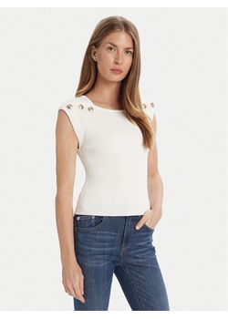 Guess Bluzka W5YR12 Z0130 Biały Regular Fit ze sklepu MODIVO w kategorii Bluzki damskie - zdjęcie 184657363
