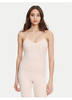 Guess Top V5YP11 MC03W Różowy Slim Fit ze sklepu MODIVO w kategorii Bluzki damskie - zdjęcie 184657374