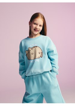 Reserved - Bluza Pusheen - jasnoniebieski ze sklepu Reserved w kategorii Bluzy dziewczęce - zdjęcie 184658293