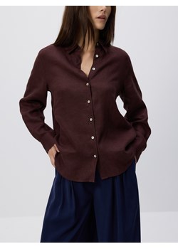 Reserved - Lniana koszula - brązowy ze sklepu Reserved w kategorii Koszule damskie - zdjęcie 184658474
