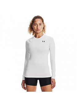 Damski longsleeve treningowy Under Armour UA HG Authentics Comp LS - biały ze sklepu Sportstylestory.com w kategorii Bluzki damskie - zdjęcie 184659621