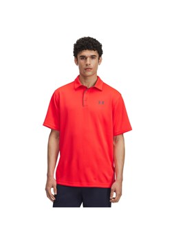 Męska koszulka polo Under Armour Tech Polo - czerwona ze sklepu Sportstylestory.com w kategorii T-shirty męskie - zdjęcie 184659714