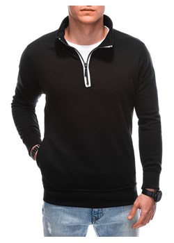 Bluza męska ze stójka rozpinaną na suwak - czarna V8 B1353 ze sklepu ombre w kategorii Bluzy męskie - zdjęcie 184659873