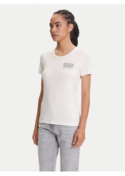 EA7 Emporio Armani T-Shirt 7W000492 AF10373 U0005 Écru Regular Fit ze sklepu MODIVO w kategorii Bluzki damskie - zdjęcie 184661073