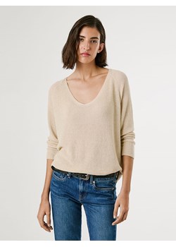 Pepe Jeans Sweter &quot;Coco&quot; w kolorze beżowym ze sklepu Limango Polska w kategorii Swetry damskie - zdjęcie 184665263