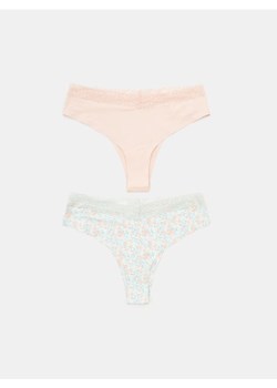 Sinsay - Majtki brazyliany z koronką 2 pack - wielobarwny ze sklepu Sinsay w kategorii Majtki damskie - zdjęcie 184665713