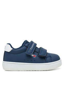 Sneakersy Tommy Hilfiger Low Cut Velcro Sneaker T1X9-34062-1355 M Granatowy ze sklepu eobuwie.pl w kategorii Buty sportowe dziecięce - zdjęcie 184666771