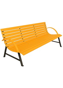Pomarańczowa ławka ogrodowa 120 cm - Alexis ze sklepu Edinos.pl w kategorii Ławki ogrodowe - zdjęcie 184669732