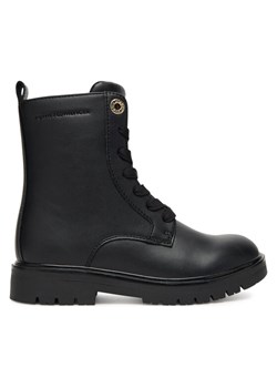 Trapery Tommy Hilfiger Lace-Up Bootie T3A5-34012-1355 S Czarny ze sklepu eobuwie.pl w kategorii Buty zimowe dziecięce - zdjęcie 184670121