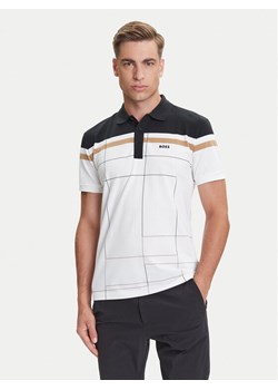 BOSS Polo Paule 50544477 Biały Slim Fit ze sklepu MODIVO w kategorii T-shirty męskie - zdjęcie 184670292