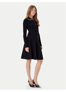 PINKO Sukienka dzianinowa Nisida 105422 A2PT Czarny Regular Fit ze sklepu MODIVO w kategorii Sukienki - zdjęcie 184670350