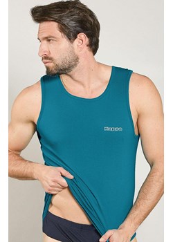 Kappa turkusowa koszulka męska bawełniana na szerokich ramiączkach K1325, Kolor turkusowy, Rozmiar M, Kappa ze sklepu Intymna w kategorii T-shirty męskie - zdjęcie 184671461