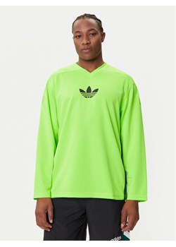 adidas Longsleeve adicolor Mesh JW8379 Zielony Regular Fit ze sklepu MODIVO w kategorii T-shirty męskie - zdjęcie 184672824