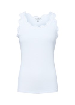 Marie Lund Top damski Kobiety Bawełna biały jednolity - id: 797705-0001-09990 - marki Marie Lund - 184673503 Marie Lund Top damski Kobiety Bawełna biały jednolity ze sklepu vangraaf w kategorii Bluzki damskie - zdjęcie 184673503