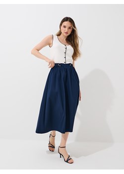 Mohito - Spódnica midi - granatowy ze sklepu Mohito w kategorii Spódnice - zdjęcie 184673984