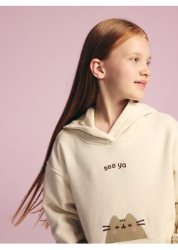 Reserved - Bluza Pusheen z aplikacją 3D - beżowy ze sklepu Reserved w kategorii Bluzy dziewczęce - zdjęcie 184674132