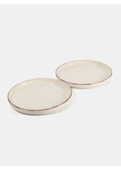 Sinsay - Talerze z lekko nakrapianym wzorem 2 pack - kremowy ze sklepu Sinsay w kategorii Talerze - zdjęcie 184674843
